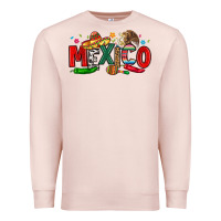 Pale Pink colorful mexico collage Premium Sweatshirt - LillyAllenDesigns
