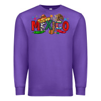 Purple colorful mexico collage Premium Sweatshirt - LillyAllenDesigns