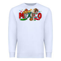 White colorful mexico collage Premium Sweatshirt - LillyAllenDesigns