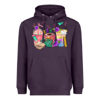 Plum School Girl Coffee Cup Bbs Heavyweight Hoodie - BundleAndBundleShop