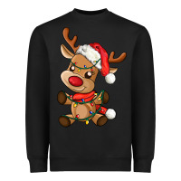 Baby Christmas Reindeer Heavyweight Sweatshirt | Teevron