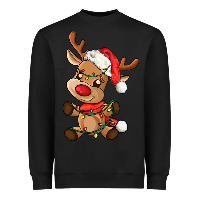 Baby Christmas Reindeer Heavyweight Sweatshirt by AdoDesignShop | Teevron