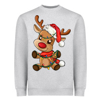 Heather Grey baby christmas reindeer Heavyweight Sweatshirt - AdoDesignShop