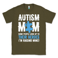 Army Green lil autism mom Classic Tee - CowhideDigitalArt