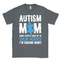 Charcoal Heather lil autism mom Classic Tee - CowhideDigitalArt