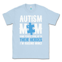 Dusty Blue lil autism mom Classic Tee - CowhideDigitalArt