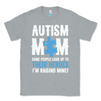 Heather Grey lil autism mom Classic Tee - CowhideDigitalArt