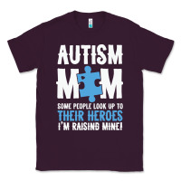 Plum lil autism mom Classic Tee - CowhideDigitalArt