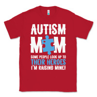 Red lil autism mom Classic Tee - CowhideDigitalArt