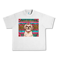 Shih Tzu Floral Tumbler Urban Heavy Tee | Teevron