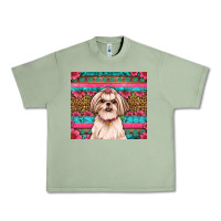 Oil Green shih tzu floral tumbler Urban Heavy Tee - JahusDesignShop