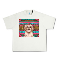 Pistachio shih tzu floral tumbler Urban Heavy Tee - JahusDesignShop