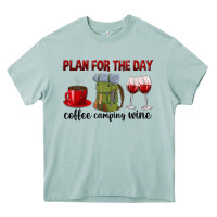 Arona Plan for the day coffee camping wine Heavy Core Tee - texasbilliewilder