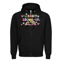 Black library grown up Zipper Hoodie - MaliasSmallBusiness