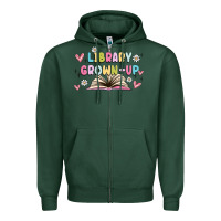 Sports Green library grown up Zipper Hoodie - MaliasSmallBusiness