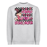 Heather Grey in october we wear pink for breast cancer Heavyweight Sweatshirt - AdoDesignShop