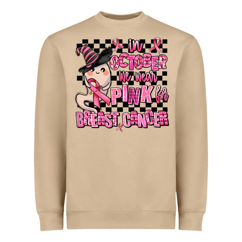 In October We Wear Pink For Breast Cancer Heavyweight Sweatshirt by AdoDesignShop | Teevron