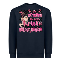 Navy in october we wear pink for breast cancer Heavyweight Sweatshirt - AdoDesignShop