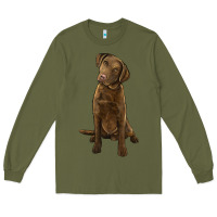 Army Green chesapeake bay retriever Long Sleeve Tee - LillyAllenDesigns