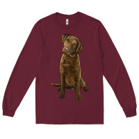 Burgundy chesapeake bay retriever Long Sleeve Tee - LillyAllenDesigns