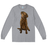 Heather Grey chesapeake bay retriever Long Sleeve Tee - LillyAllenDesigns