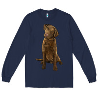 Navy chesapeake bay retriever Long Sleeve Tee - LillyAllenDesigns