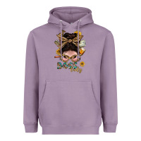 Lavender Western Messy Bun Boss Lady With Money Heavyweight Hoodie - BundleAndBundleShop