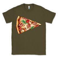 Army Green pizza slice Classic Tee - AdoDesignShop