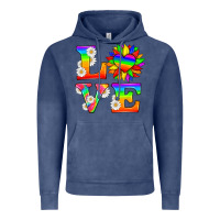 Vintage Denim love and sunflower Vintage Hoodie - HRA Design Shop