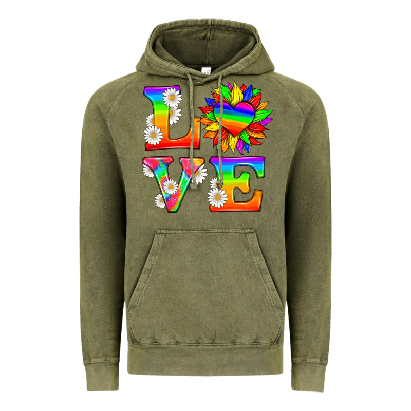 Love And Sunflower Vintage Hoodie by HRA Design Shop | Teevron
