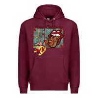 Burgundy Merry Christmas Lips Santa Premium Hoodie - Bettercallsaul