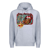 Heather Grey Merry Christmas Lips Santa Premium Hoodie - Bettercallsaul