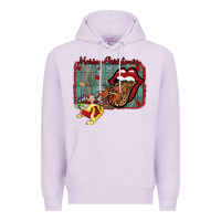 Lilac Merry Christmas Lips Santa Premium Hoodie - Bettercallsaul