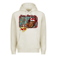 Oatmeal Heather Merry Christmas Lips Santa Premium Hoodie - Bettercallsaul