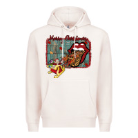 Pale Pink Merry Christmas Lips Santa Premium Hoodie - Bettercallsaul