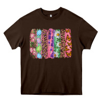 Chocolate Brown Western Easter Brushstrokes Heavy Core Tee - RanaPortraitStore