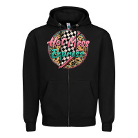 Black hot mess express Zipper Hoodie - MaliasSmallBusiness