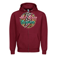 Burgundy hot mess express Zipper Hoodie - MaliasSmallBusiness