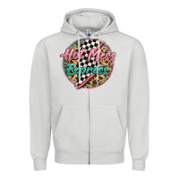 Dove Grey hot mess express Zipper Hoodie - MaliasSmallBusiness