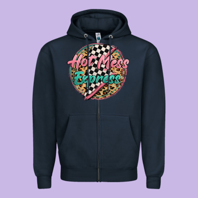Hot Mess Express Zipper Hoodie Designed By Maliassmallbusiness