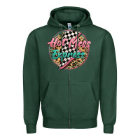 Sports Green hot mess express Zipper Hoodie - MaliasSmallBusiness