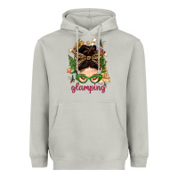 Moon Dust Glamping Messy Bun With Glamping Camp Tent Bbs Heavyweight Hoodie - BundleAndBundleShop