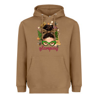 Toasted Coconut Glamping Messy Bun With Glamping Camp Tent Bbs Heavyweight Hoodie - BundleAndBundleShop