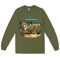 Army Green country mini Long Sleeve Tee - NancyCooperArtShop
