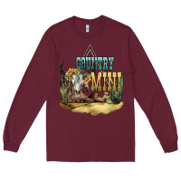 Burgundy country mini Long Sleeve Tee - NancyCooperArtShop