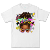 White 90s afro messy bun Premium Tee - texasbilliewilder