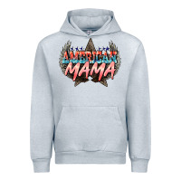 Heather Grey American mama Mother's Day Urban Hoodie - HowdyJamesFarm