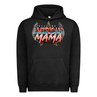 Pigment Black American mama Mother's Day Urban Hoodie - HowdyJamesFarm