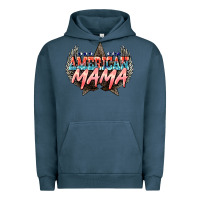 Pigment Midnight Navy American mama Mother's Day Urban Hoodie - HowdyJamesFarm