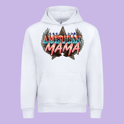 American Mama Mother's Day Urban Hoodie Designed By Howdyjamesfarm